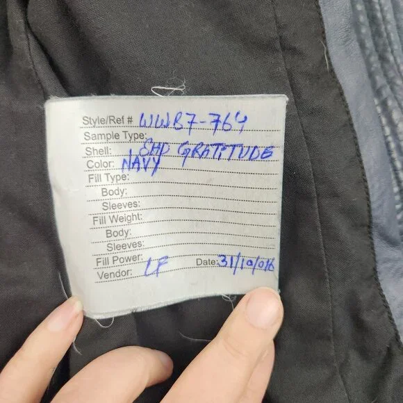 Y2K Vegan Faux Leather Cafe Racer Moto Jacket Women's Small Slate Blue Petina - Picture 10 of 13